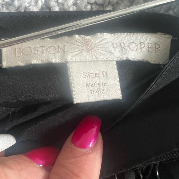 Boston Proper NEW Beaded Fringe Skirt sz 0 - Picture 3 of 3